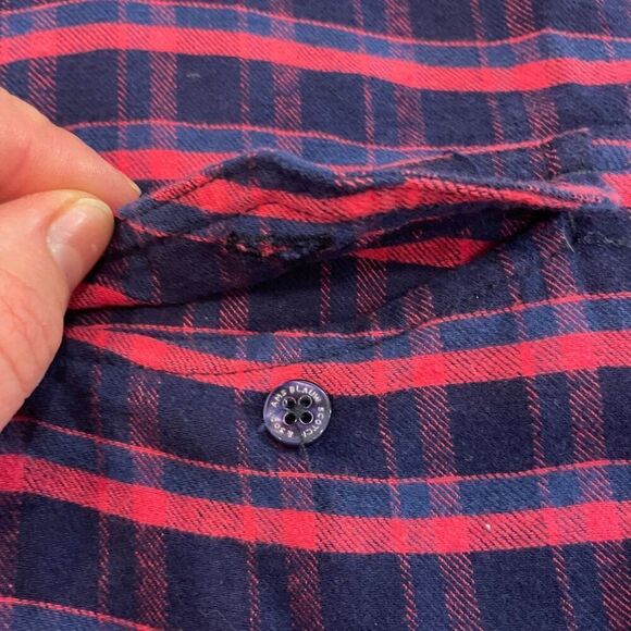 Scotch & Soda Men's Purple Red Flanel Cotton Shirt I'm pure indigo sz S - Picture 5 of 12